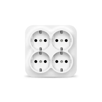 Розетка 4-м ОП 16А IP20 с заземл. бел. квадрат IONICH 1449 Розетка 4-м ОП 16А IP20 с заземл. бел. квадрат IONICH 1449
